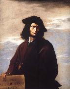 Salvator Rosa Self portrait oil painting